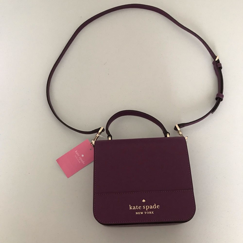 Kate Spade Staci Square Crossbody Plum Pie